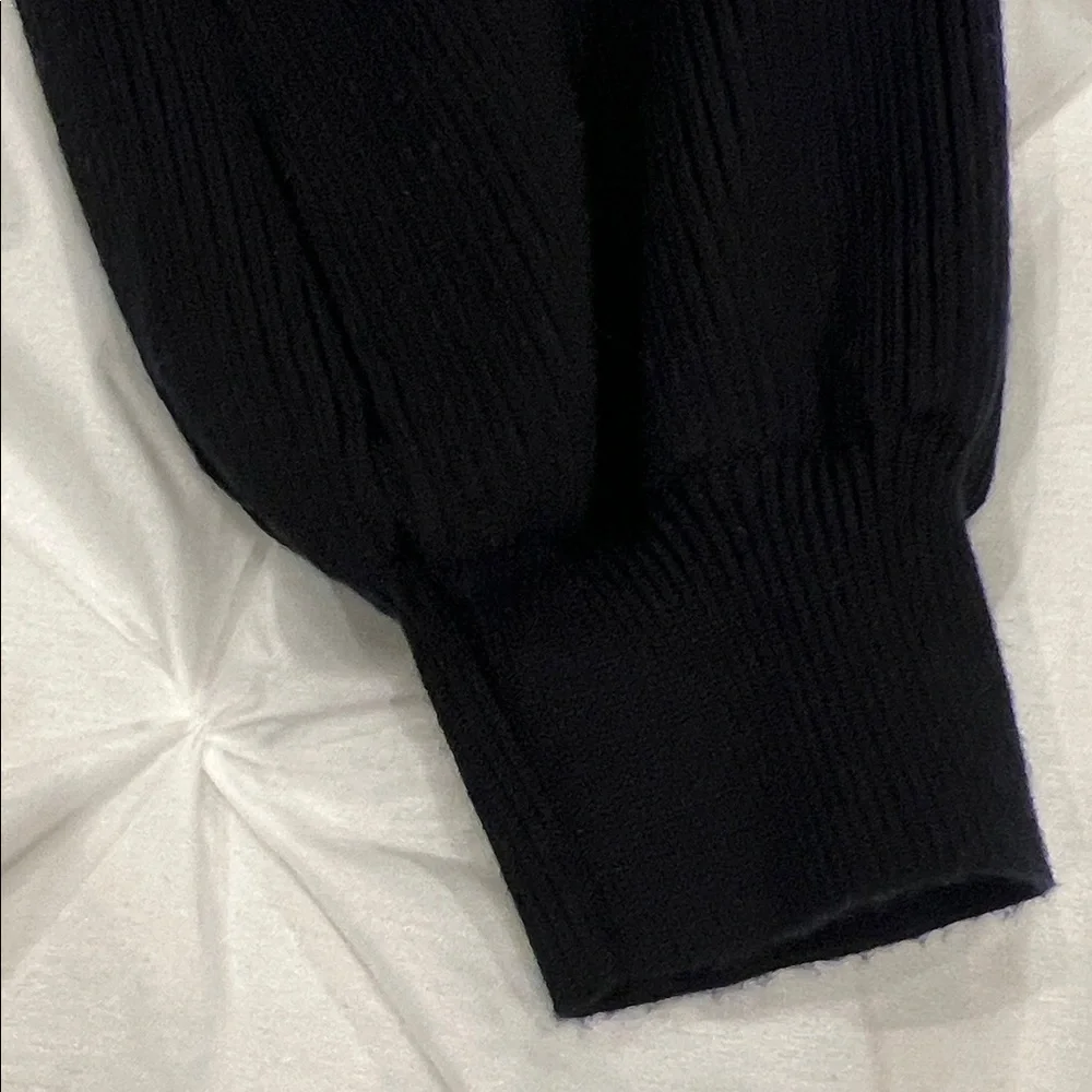 HARPER Chic Black Dress with Puff Sleeves size S - Picture 3 of 8